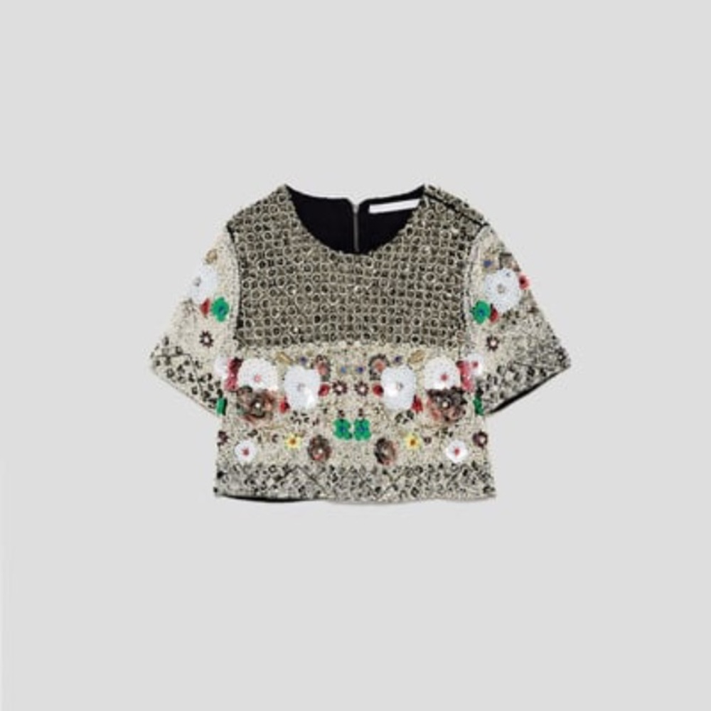 Zara limited edition bejewelled top new with tags - Picture 2 of 8